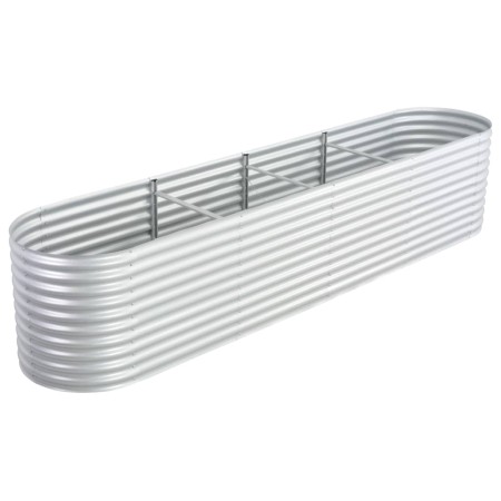 Arriate de acero galvanizado plateado 400x80x81 cm de vidaXL, Maceteros y jardineras - Ref: Foro24-45511, Precio: 259,98 €, D...