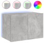 Mueble de TV de pared con luces LED gris hormigón 60x35x41 cm de , Muebles TV - Ref: Foro24-837308, Precio: 50,63 €, Descuent...