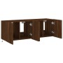Muebles TV de pared luces LED 2 uds marrón roble 60x35x41 cm de , Muebles TV - Ref: Foro24-837315, Precio: 91,90 €, Descuento: %