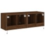 Muebles TV de pared luces LED 2 uds marrón roble 60x35x41 cm de , Muebles TV - Ref: Foro24-837315, Precio: 91,90 €, Descuento: %