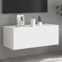 Mueble de TV de pared con luces LED blanco 80x35x31 cm de , Muebles TV - Ref: Foro24-837281, Precio: 53,45 €, Descuento: %