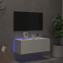 Mueble de TV de pared con luces LED blanco 80x35x31 cm de , Muebles TV - Ref: Foro24-837281, Precio: 60,27 €, Descuento: %