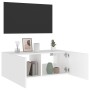 Mueble de TV de pared con luces LED blanco 80x35x31 cm de , Muebles TV - Ref: Foro24-837281, Precio: 60,27 €, Descuento: %