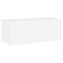 Mueble de TV de pared con luces LED blanco 80x35x31 cm de , Muebles TV - Ref: Foro24-837281, Precio: 60,27 €, Descuento: %