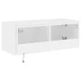 Mueble de TV de pared con luces LED blanco 80x35x31 cm de , Muebles TV - Ref: Foro24-837281, Precio: 53,45 €, Descuento: %