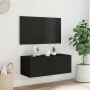 Mueble de TV de pared con luces LED negro 80x35x31 cm de , Muebles TV - Ref: Foro24-837283, Precio: 43,40 €, Descuento: %