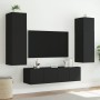 Mueble de TV de pared con luces LED negro 80x35x31 cm de , Muebles TV - Ref: Foro24-837283, Precio: 43,86 €, Descuento: %