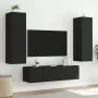 Mueble de TV de pared con luces LED negro 80x35x31 cm de , Muebles TV - Ref: Foro24-837283, Precio: 43,40 €, Descuento: %