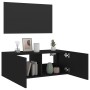 Mueble de TV de pared con luces LED negro 80x35x31 cm de , Muebles TV - Ref: Foro24-837283, Precio: 43,86 €, Descuento: %