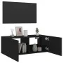 Mueble de TV de pared con luces LED negro 80x35x31 cm de , Muebles TV - Ref: Foro24-837283, Precio: 43,40 €, Descuento: %