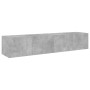Muebles TV de pared luces LED 2 uds gris hormigón 80x35x31 cm de , Muebles TV - Ref: Foro24-837288, Precio: 112,53 €, Descuen...