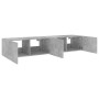 Muebles TV de pared luces LED 2 uds gris hormigón 80x35x31 cm de , Muebles TV - Ref: Foro24-837288, Precio: 112,53 €, Descuen...