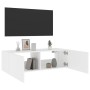 Mueble de TV de pared con luces LED blanco 100x35x31 cm de , Muebles TV - Ref: Foro24-837295, Precio: 90,62 €, Descuento: %