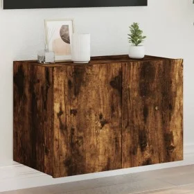 Mueble de TV de pared con luces LED roble ahumado 60x35x41 cm de , Muebles TV - Ref: Foro24-837310, Precio: 49,65 €, Descuent...