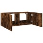 Mueble de TV de pared con luces LED roble ahumado 100x35x41 cm de , Muebles TV - Ref: Foro24-837327, Precio: 67,52 €, Descuen...