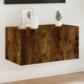 Mueble de TV de pared con luces LED roble ahumado 60x35x31 cm de , Muebles TV - Ref: Foro24-837275, Precio: 44,50 €, Descuent...
