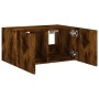 Mueble de TV de pared con luces LED roble ahumado 60x35x31 cm de , Muebles TV - Ref: Foro24-837275, Precio: 45,05 €, Descuent...