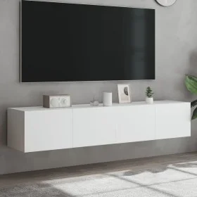 Muebles de TV de pared con luces LED 2 uds blanco 80x35x31 cm de , Muebles TV - Ref: Foro24-837282, Precio: 124,63 €, Descuen...