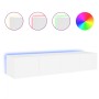 Muebles de TV de pared con luces LED 2 uds blanco 80x35x31 cm de , Muebles TV - Ref: Foro24-837282, Precio: 118,04 €, Descuen...