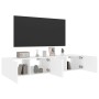 Muebles de TV de pared con luces LED 2 uds blanco 80x35x31 cm de , Muebles TV - Ref: Foro24-837282, Precio: 118,04 €, Descuen...