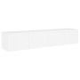 Muebles de TV de pared con luces LED 2 uds blanco 80x35x31 cm de , Muebles TV - Ref: Foro24-837282, Precio: 118,04 €, Descuen...
