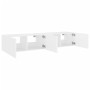 Muebles de TV de pared con luces LED 2 uds blanco 80x35x31 cm de , Muebles TV - Ref: Foro24-837282, Precio: 118,04 €, Descuen...