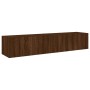 Muebles TV de pared luces LED 2 uds marrón roble 80x35x31 cm de , Muebles TV - Ref: Foro24-837294, Precio: 120,03 €, Descuent...