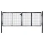 Garden mesh gate gray galvanized steel 289x75 cm by vidaXL, garden gates - Ref: Foro24-143362, Price: 285,44 €, Discount: %