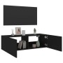 Mueble de TV de pared con luces LED negro 100x35x31 cm de , Muebles TV - Ref: Foro24-837296, Precio: 85,31 €, Descuento: %