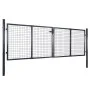 Garden mesh gate gray galvanized steel 289x75 cm by vidaXL, garden gates - Ref: Foro24-143362, Price: 285,44 €, Discount: %