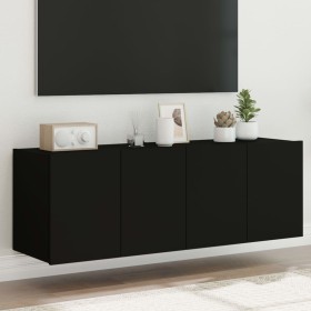 Muebles de TV de pared con luces LED 2 uds negro 60x35x41 cm de , Muebles TV - Ref: Foro24-837305, Precio: 95,23 €, Descuento: %