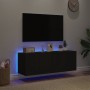 Muebles de TV de pared con luces LED 2 uds negro 60x35x41 cm de , Muebles TV - Ref: Foro24-837305, Precio: 95,23 €, Descuento: %