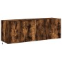 Muebles TV de pared luces LED 2 uds roble ahumado 60x35x41 cm de , Muebles TV - Ref: Foro24-837311, Precio: 89,65 €, Descuent...