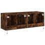 Muebles TV de pared luces LED 2 uds roble ahumado 60x35x41 cm de , Muebles TV - Ref: Foro24-837311, Precio: 89,65 €, Descuent...