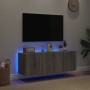 Muebles TV de pared con luces LED 2 uds gris Sonoma 60x35x41 cm de , Muebles TV - Ref: Foro24-837313, Precio: 92,63 €, Descue...