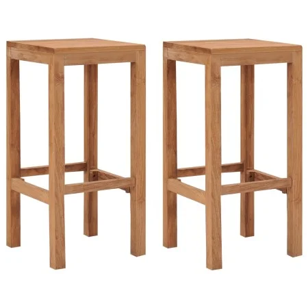 Barhocker für die Küchentheke, 2 Stück Massivholz aus Teakholz. von , Küchenhocker - Ref: Foro24-287232, Preis: 117,55 €, Rab...