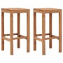 Taburetes de barra de cocina 2 unidades madera maciza de teca de , Taburetes de cocina - Ref: Foro24-287232, Precio: 125,61 €...
