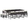 Set comedor de jardín con cojines 13 pzas ratán sintético negro en Conjuntos de jardín | Comprar online en Foru.es