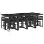 Set comedor de jardín con cojines 13 pzas ratán sintético negro en Conjuntos de jardín | Comprar online en Foru.es