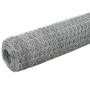 Alambrada de gallinero acero galvanizado plateado 25x1,5 m de vidaXL, Paneles de vallas - Ref: Foro24-143329, Precio: 65,07 €...