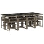 Set comedor de jardín con cojines 13 pzas ratán sintético gris en Conjuntos de jardín | Comprar online en Foru.es