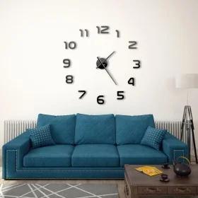 3D wall clock with modern design 100 cm XXL black by vidaXL, Wall clocks - Ref: Foro24-50639, Price: 27,94 €, Discount: %