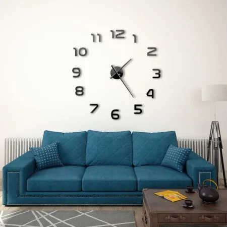 3D wall clock with modern design 100 cm XXL black by vidaXL, Wall clocks - Ref: Foro24-50639, Price: 27,94 €, Discount: %