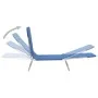 Tumbonas plegables 2 unidades acero y tela azul de vidaXL, Tumbonas - Ref: Foro24-44299, Precio: 92,84 €, Descuento: %