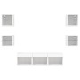 Muebles de TV de pared con LED 7 pzas madera ingeniería blanco de , Muebles TV - Ref: Foro24-3216583, Precio: 132,56 €, Descu...
