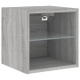 Muebles TV pared con LED 7 pzas madera ingeniería gris Sonoma de , Muebles TV - Ref: Foro24-3216588, Precio: 133,08 €, Descue...