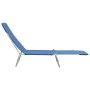 Tumbonas plegables 2 unidades acero y tela azul de vidaXL, Tumbonas - Ref: Foro24-44299, Precio: 92,84 €, Descuento: %