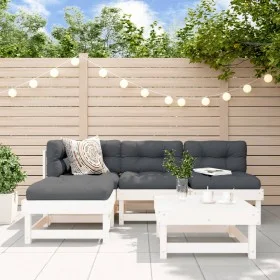 Garden sofa set 5 pieces solid white pine wood by , Garden sets - Ref: Foro24-3186516, Price: 267,06 €, Discount: %