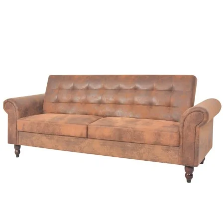 Wandelbares 2-Sitzer-Sofa, Armlehnen aus künstlichem Wildleder braun von vidaXL, Sofas - Ref: Foro24-245584, Preis: 404,22 €,...