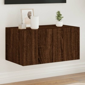 Mueble de TV de pared con luces LED roble marrón 60x35x31 cm de , Muebles TV - Ref: Foro24-837279, Precio: 46,45 €, Descuento: %